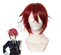 Anime Touken Ranbu en línea Shinano Toushirou peluca roja Cosplay disfraz pelo sintético para Halloween Carnaval fiesta juego de roles KUZZ5093
