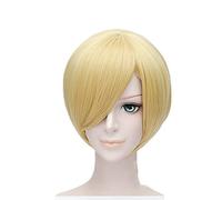Anime Una Pieza Sanji Cosplay Peluca Rubia Recta Corta Vinsmoke Sanji Pelo Sintético Disfraz De Halloween Pelucas Para Adultos Tb Als