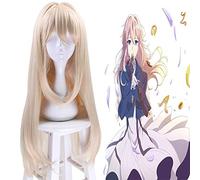 Anime Violet Evergarden Cosplay Pelucas Evergarden Cosplay Peluca de pelo Peluca sintética resistente al calor Fiesta de Halloween Mujer Cosplay Peluca