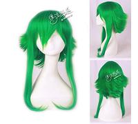 Anime Vocaloid GUMI Megpoid Cosplay peluca verde claro sintético 60 cm pelo largo Megpoid cosplay pelucas + gorro de peluca talla única PL-132