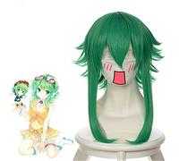 Anime Vocaloid Gumi Megpoid juego de rol Gumi disfraz Cosplay peluca corta y rizada verde pelo sintético pelucas de fiesta de Halloween + gorro de peluca