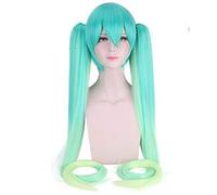 Anime Vocaloid Hatsune Miku Peluca sintética Cola de caballo Black Rock Shooter Senbon Zakura Cosplay Peluca Pelo largo Pelucas plateadas + tapa de peluca Talla única CY120-25