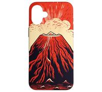 Anime Volcano Modern Magma Lava Volcán Carcasa para iPhone 16 Plus