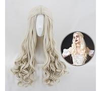 Anime White Queen Cosplay peluca rubia onda larga pelo sintético resistente al calor Halloween fiesta disfraz peluca