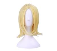 Anime Wig Elaine Cosplay Wig For The Seven Deadly Sins,Blonde Bob Wig,Costume Halloween Wig,For Costume Party Anime Show Cosplay Event, Concerts, Daily Wig, OneSize