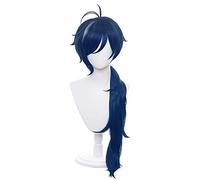 Anime Wig Genshin Impact Kaeya Cosplay Wig,Long Dark Blue Wig,Costume Halloween Wig,For Halloween,Costume Party Anime Show Anime Show, Cosplay Event, Concerts, Daily use And Other Occasions