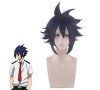 anime wigs cosplay christmas cosplay wig my hero academia sky ring blue purple reverse curled hair short hair