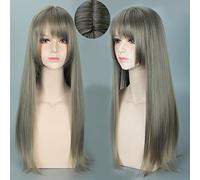 anime wigs cosplay christmas Daily Harajuku Lolita air bangs yurisa same style mixed gray long hair cos wig