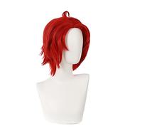 Anime Wonder Egg Priority Momoe Sawaki Cosplay Wig Red Heat Resistant Synthetic Hair Christmas Halloween Party Short Wig