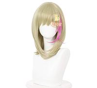 Anime Wonder Egg Priority Rika Kawai Cosplay Wig Blond Pink Wig Heat Resistant Synthetic Hair + Wig Cap Halloween Party Women