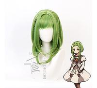 Anime Wood-Bound Hanako-kun Nanamine Sakura Cosplay Green Wig Jibaku Shounen Synthetic Hair + Wig Cap Fiesta Play