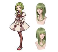 Anime Wood-Bound Wig Wig Nanamine Sakura Cosplay Pelucas Verde Tejido Estilo Sintético Pelucas Pelucas Pelucas Pelucas de Juego