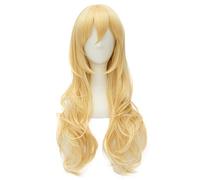 Anime Your Lie in April Miyazono Kaori Golden Long Curly Wig Cosplay Disfraz de pelo sintético resistente al calor Pelucas de mujer
