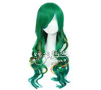 Anime Yowamushi Pedal Yuusuke Makishima Yusuke Largo Verde Azul Marrón Pelo De Fibra Resistente Al Calor Pelucas De Cosplay + Gorro De Peluca Pl-339