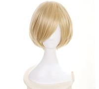 Anime YURI!!! En ICE Yuri Plisetsky Rubia Peluca Corta Cosplay Disfraz De Pelo Sintético Resistente Al Calor, Para Halloween, Fiesta, Carnaval, Vida Nocturna, Conciertos, Bodas