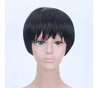 Anime Yuri !!! on Ice cosplay peluca para hombres niños Katsuki Yuuri pelo sintético negro corto Slicked Cosplay pelucas + gorro de peluca talla única YUURI PL-772