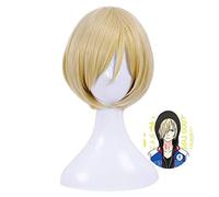 Anime YURI !!! on ICE Yuri Plisetsky Wig Cosplay disfraz hombres mujeres amarillo corto sintético pelucas de fiesta