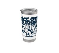 Anime Zorro de nueve colas 'Mystical Kitsune' Fox Vaso térmico de acero inoxidable de doble pared
