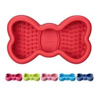 Animire - Tapete para lamer para perros, cuencos antiderrames para lamer pajarita para aliviar la ansiedad, almohadilla de silicona de alimentación lenta con ventosas, juguete de enriquecimiento