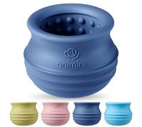 Animire Topple - Juguete dispensador de golosinas para perros, rompecabezas interactivo de larga duración para perros, enriquecimiento de perros rellenable, juguete para lamer congelado para