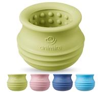 Animire Topple - Juguete dispensador de golosinas para perros, rompecabezas interactivo de larga duración para perros, enriquecimiento de perros rellenable, juguete congelado para lamer el