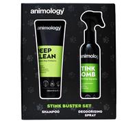 Animología Stink Buster Set Para Perros - Champú Y Spray, Vegano, Sin Olor