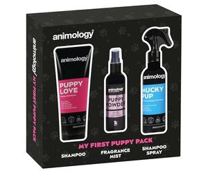 Animology My First Puppy Pack - Set de regalo para cachorros con champú y spray sin aclarado y niebla perfumada