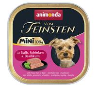 Animonda 100gx32 Vom Feinsten Dog - Adult Mini con ternera, jamón y albahaca