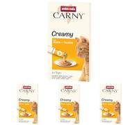 Animonda Carny Adult Creamy - Bocadillo para Gatos Premium para gourmets exigentes - Deliciosas golosinas con Pollo Delicado y valiosa taurina en prácticas Bolsas Frescas - 6 x 15 g (Paquete de 4)