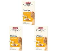 Animonda Carny Adult Creamy - Bocadillo para Gatos Premium para gourmets exigentes - Deliciosas golosinas con Pollo Delicado y valiosa taurina en prácticas Bolsas Frescas - 6 x 15 g (Paquete de 3)