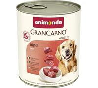 Animonda GranCarno Adult Rind (6 x 800 g), Comida húmeda para Perros Adultos, Comida húmeda para Perros con Ingredientes 100% Frescos y carnales, Comida para Perros sin Cereales