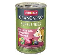 Animonda GranCarno Adult Superfoods Carne de Res y Betabel, Moras, Diente de León 400gx6
