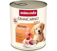 animonda Grancarno Junior con Pavo (6 x 800 g), Comida húmeda para Cachorros con Ingredientes 100% Frescos y carnales, Comida para Perros sin Cereales