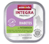 animonda Integra Protect Diabetes para gatos, comida dietética para gatos, comida húmeda para gatos con diabetes mellitus, con corazón de pavo, 16 x 100 g