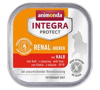 animonda Integra Protect Renal para gatos, comida húmeda para gatos con insuficiencia renal crónica, con ternera, 16 x 100 g