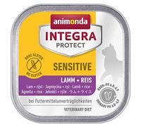 animonda Integra Protect Sensitive para gatos, comida dietética para gatos, comida húmeda para alergias alimentarias, cordero + arroz, 16 x 100 g