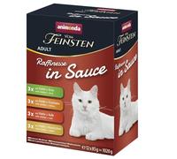 animonda Vom Feinsten Alimento para Gatos en Salsa, Paquete Mixto (12 x 85 g), Comida húmeda con taurina y Vitamina D3, sin azúcar, Soja ni Cereales