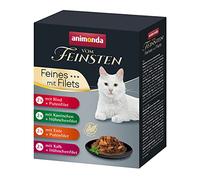 animonda Vom Feinsten Comida húmeda para Gatos Adultos, Buena Variedad con filetes, 8 x 85 g