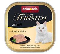 Animonda vom feinsten Comida húmeda para Gatos Adultos - con Carne de Vacuno + Pollo 32 x 100 g - Comida para Gatos Cereales - Comida húmeda para Gatos y Gatos Comida