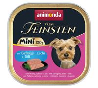 Animonda Vom Feinsten Dog - Adult Mini con Pollo, Salmón y Eneldo 100gx32