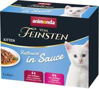 animonda Vom Feinsten Kitten - Comida para Gatos (8 x 85 g) | Refineza en salsa, Alimento húmedo de alta calidad sin azúcar para gatos, con ingredientes cárnicos