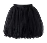 ANIMQUE Bebé Niñas Pequeñas Niñas Globo Falda Corta Princesa Tutu Falda Tulle Falda Calabaza Ballet Falda Cintura Elástica Halloween Accesorios de Ropa, Negro M