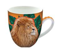 Animug - León de Deluxebase. Taza grande de cerámica 450ml. Una taza animal de león que es una adición genial a tu colección de tazas o como regalo para los amantes de los grandes felinos