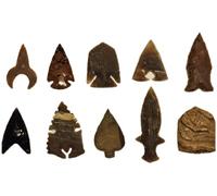 Animus Imperat Juego de 10 puntas de flecha, réplica de piedra