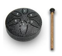 ANINIUCN Mini tambores de acero de 7.62 cm con 6 notas para curación de sonido, tambor de mano, tambor sin preocupaciones, tambor sin preocupaciones para adultos, principiantes, niños, yoga,