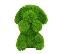 AniPlants - Figura de Perro Sentado de césped Artificial, Aprox. 30 x 34 x 36 cm, Resistente a la Intemperie y Estable, con Ancla para fijación, Ideal como decoración para jardín y casa, Verde, 35 cm