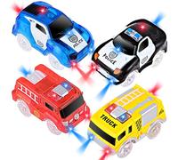 AniSqui Track Race Car, (Glow Track Coches Light Up Coche de Juguete Glow in The Dark,) Circuito Coches Juguete Niño, Coches Led Accesorios de Pista para Niños 3 4 5 6