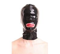 Anita Berg 4032Z - Máscara de látex natural con cremallera, talla S, color negro