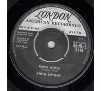 Anita Bryant - PAPER ROSES 7 INCH (7" VINYL 45) UK LONDON 1960