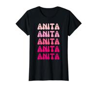 Anita First Name Minimalist Design Camiseta gráfica económica, Mujer, Negro, XL